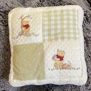 Vintage Disney Winnie the Pooh Patchwork Pillow Nursery Decor